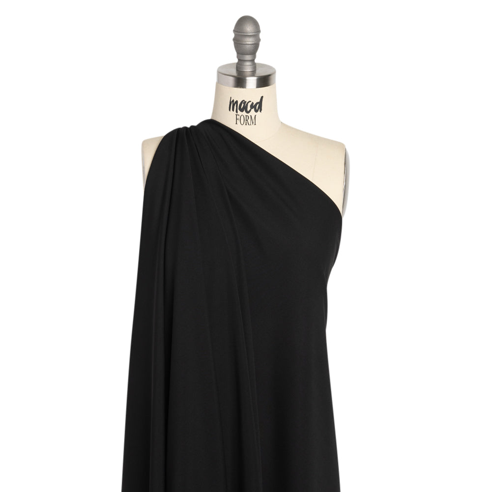 Rayon Matte Jersey - Black - Premium Collection Detail