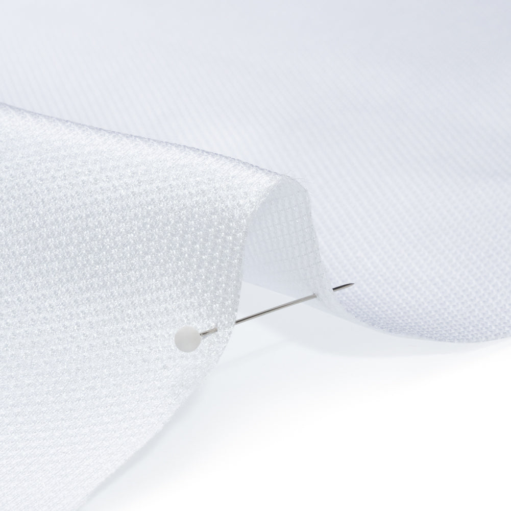 Polyester and Silk Mikado Pique Made in Italy - Snow White - Premium Collection