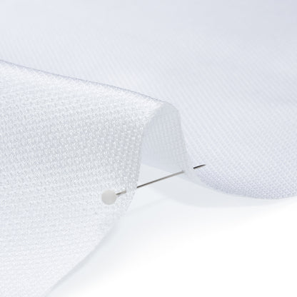 Polyester and Silk Mikado Pique Made in Italy - Snow White - Premium Collection