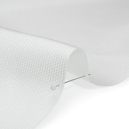 Piqué de mikado de poliéster y seda, fabricado en Italia - Aliso blanco - Colección Premium