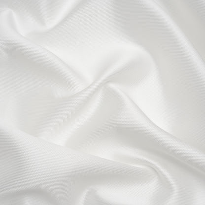 Polyester and Silk Mikado Pique Made in Italy - White Alyssum - Premium Collection