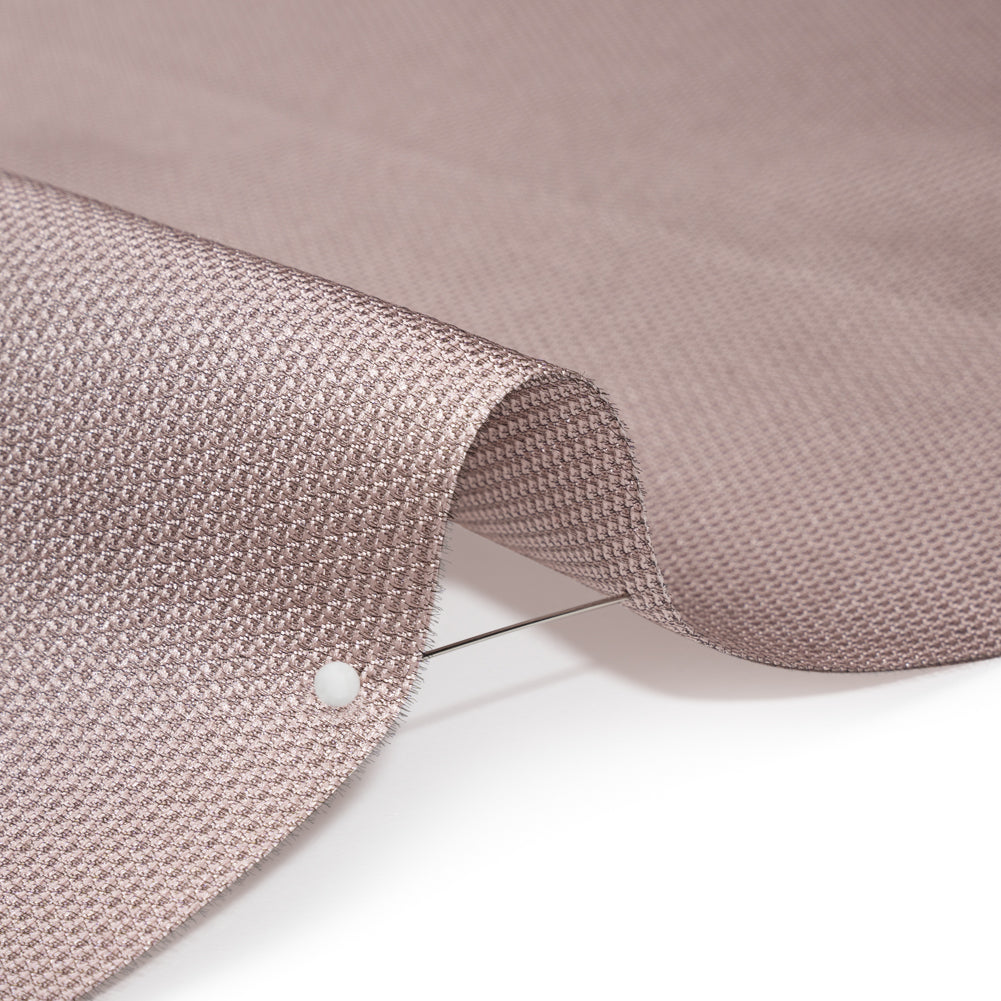 Polyester and Silk Mikado Pique Made in Italy - Deauville Mauve - Premium Collection - Detail - Image 4 of 6