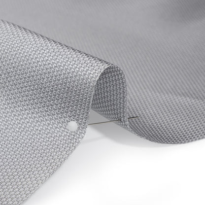 Polyester and Silk Mikado Pique Made in Italy - Gray Dawn - Premium Collection