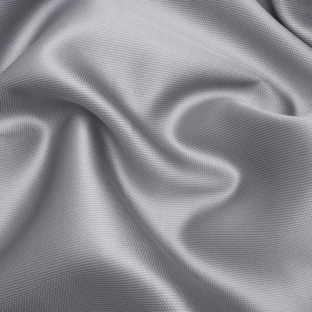Polyester and Silk Mikado Pique Made in Italy - Gray Dawn - Premium Collection