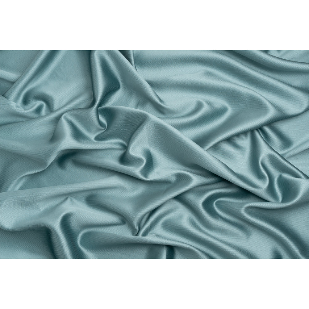 Polyester and Silk Mikado Pique Made in Italy - Cameo Blue - Premium Collection