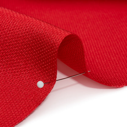 Polyester and Silk Mikado Pique Made in Italy - True Red - Premium Collection