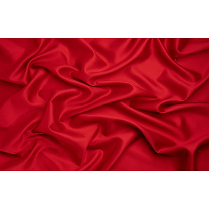Polyester and Silk Mikado Pique Made in Italy - True Red - Premium Collection