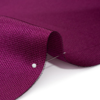 Polyester and Silk Mikado Pique Made in Italy - Purple Wine - Premium Collection