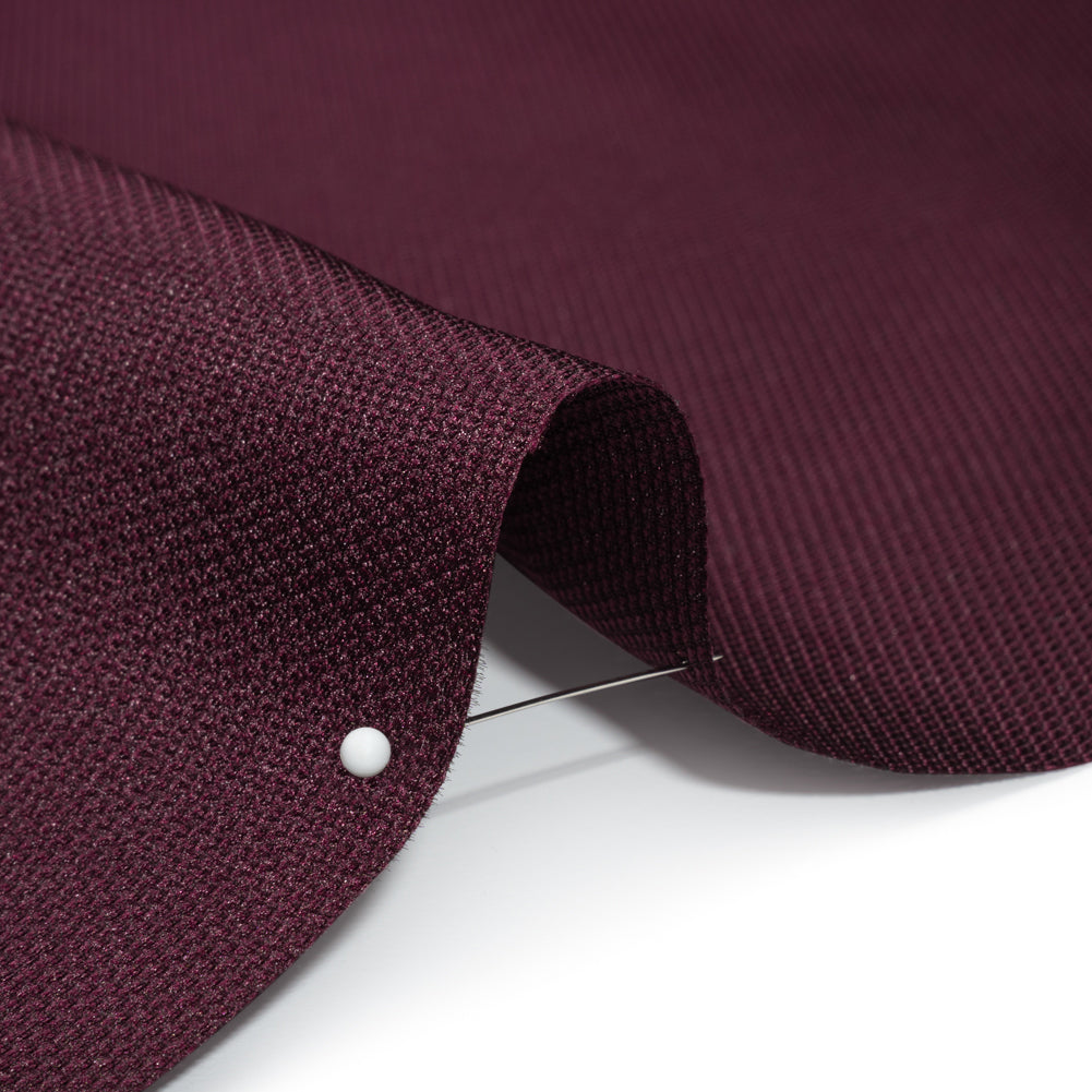Polyester and Silk Mikado Pique Made in Italy - Potent Purple - Premium Collection