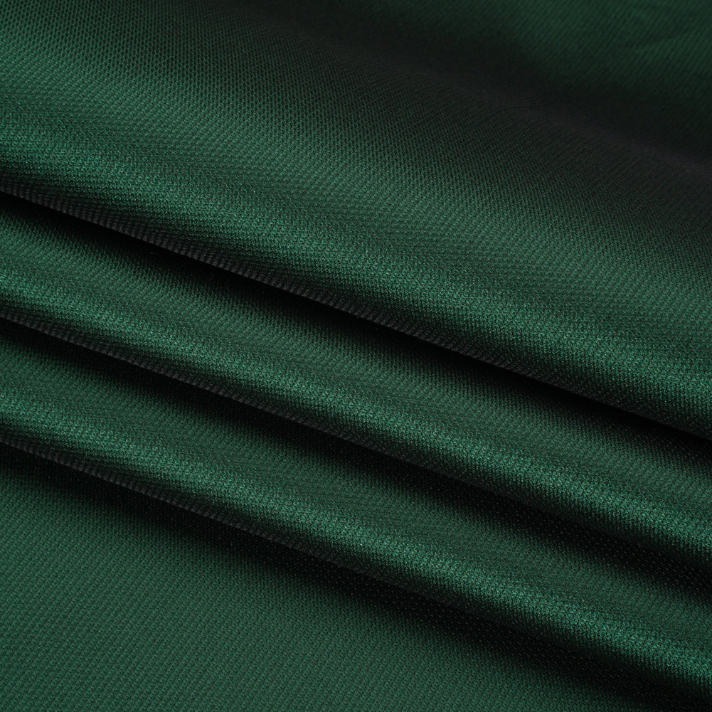 Polyester and Silk Mikado Pique Made in Italy - Forest - Premium Collection