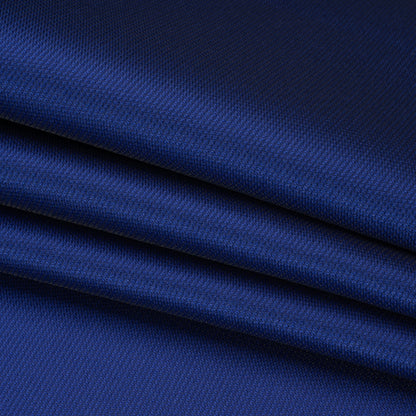 Polyester and Silk Mikado Pique Made in Italy - Electric Blue - Premium Collection