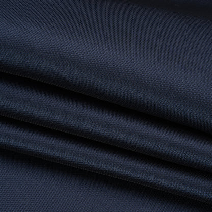 Polyester and Silk Mikado Pique Made in Italy - Navy - Premium Collection