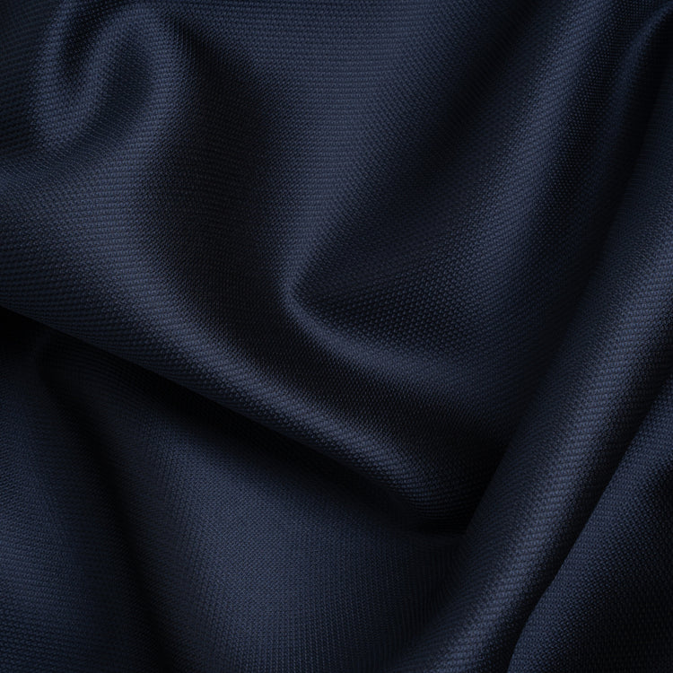 template--25130090922057__main-Polyester and Silk Mikado Pique Made in Italy - Navy - Premium Collection