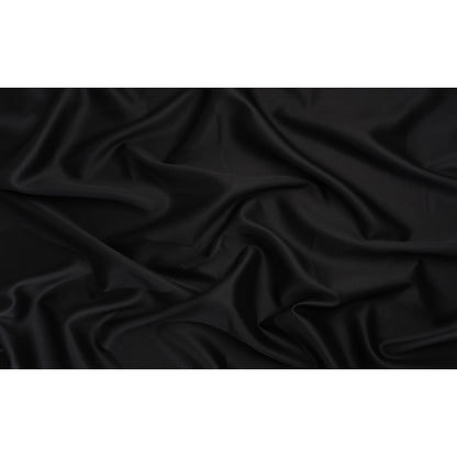 Polyester and Silk Mikado Pique Made in Italy - Black - Premium Collection