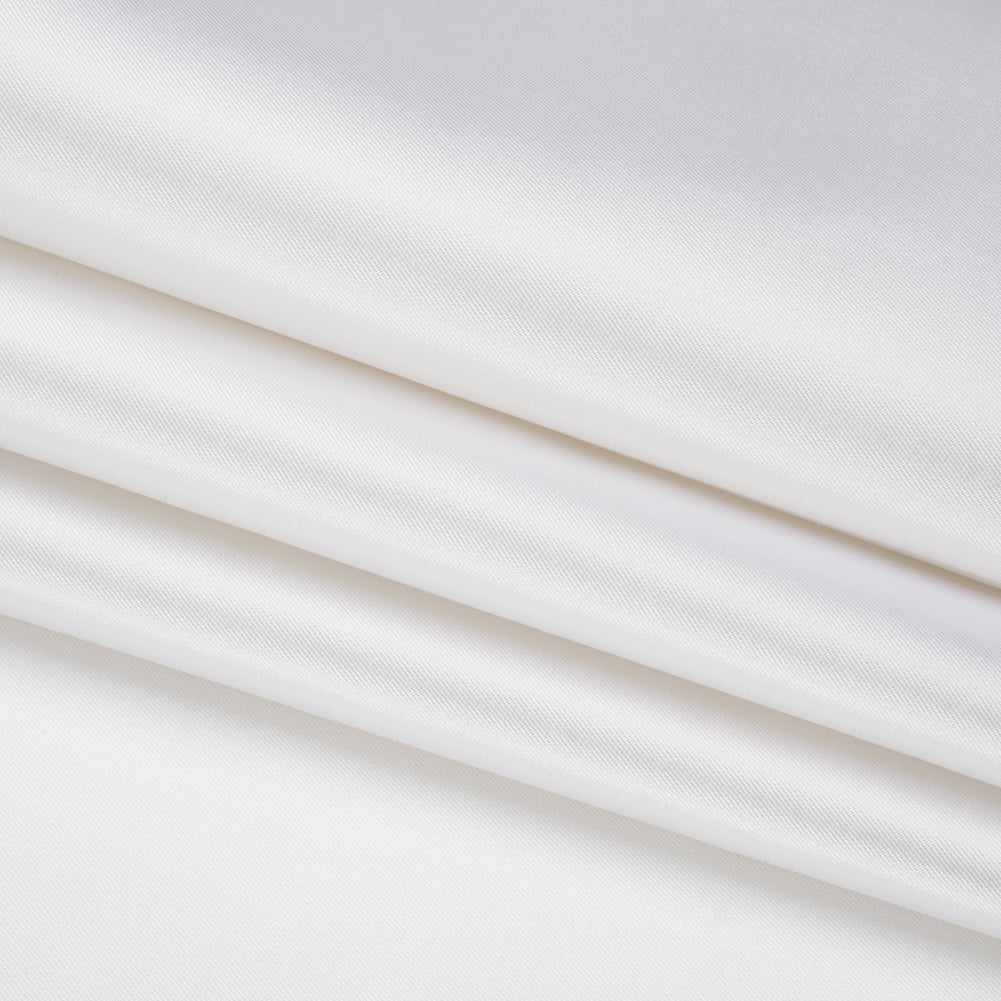 Silk Wool Twill - Bright White - Premium Collection Folded