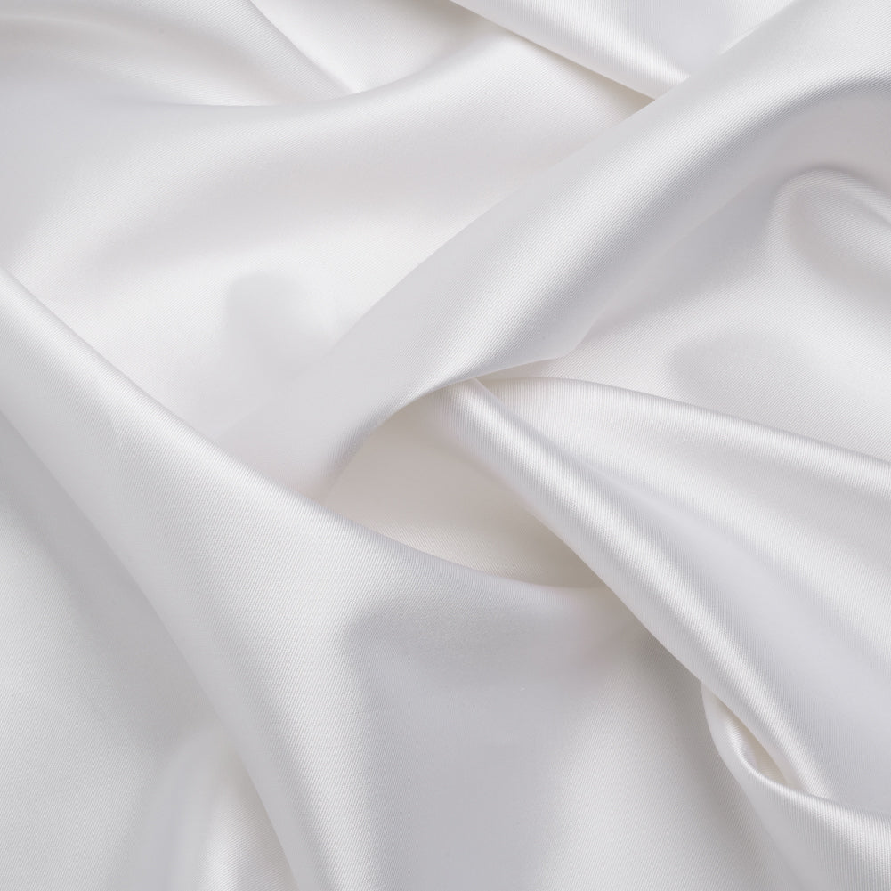 Silk Wool Twill - Bright White - Premium Collection