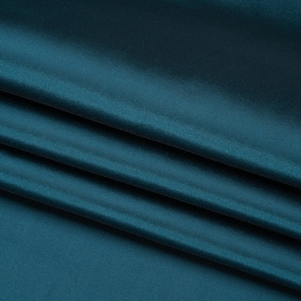 Silk Wool Twill - Mallard Blue - Premium Collection