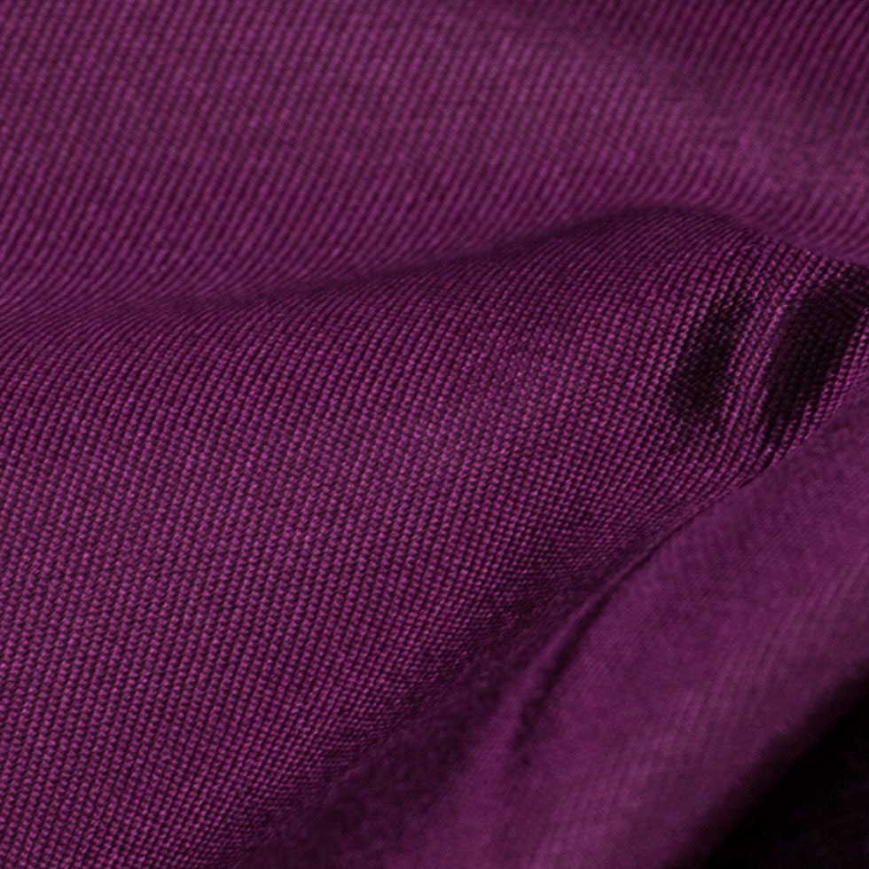 Silk Wool Twill - Purple Wine - Premium Collection Detail
