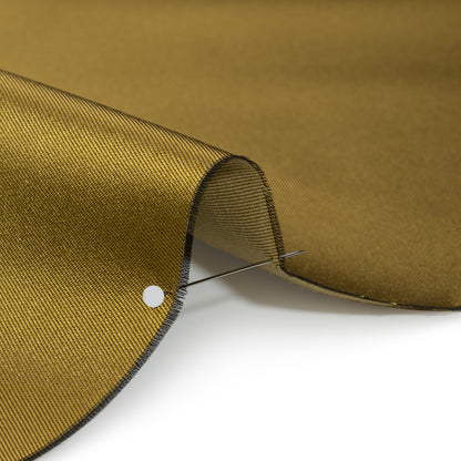 Silk Wool Twill - Golden Olive - Premium Collection Detail