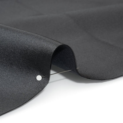 Silk Wool Twill - Stretch Charcoal - Premium Collection Detail