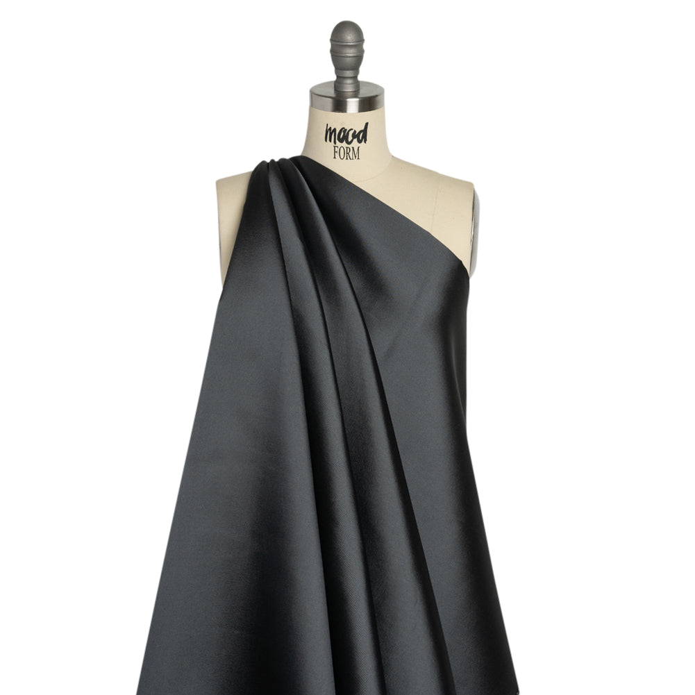 Silk Wool Twill - Stretch Charcoal - Premium Collection Drape