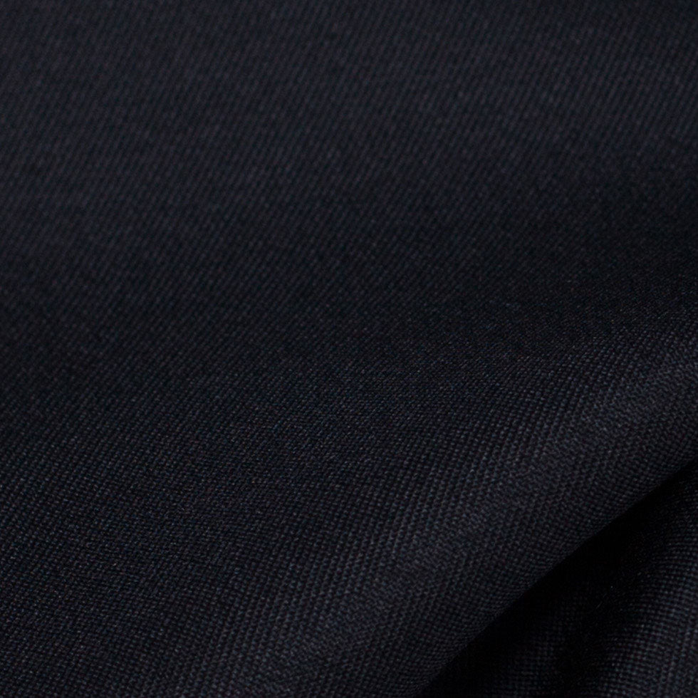 Silk Wool Twill - Midnight Blue - Premium Collection Detail