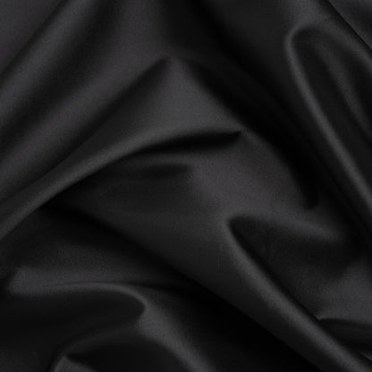 Silk Wool Twill - Jet Black - Premium Collection