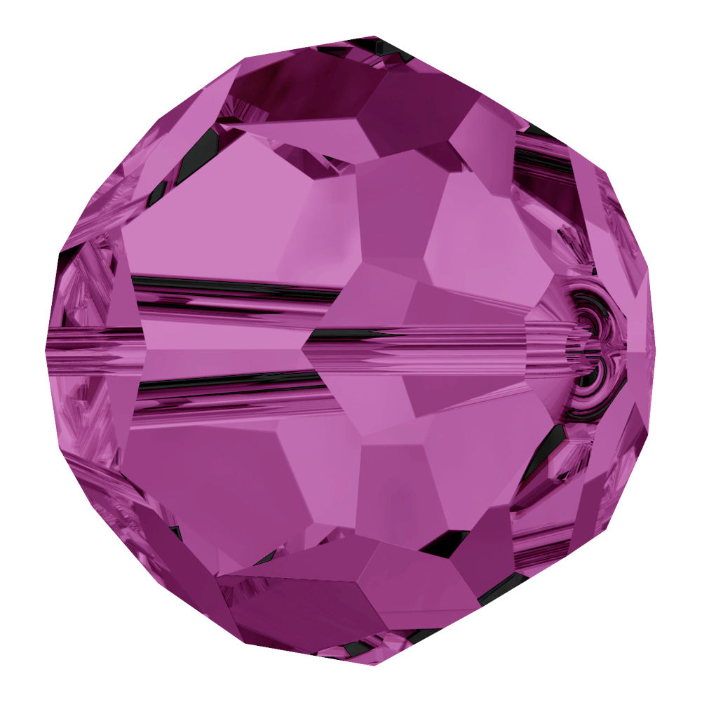 Amethyst Classic Round Swarovski Rhinestone Beads Detail
