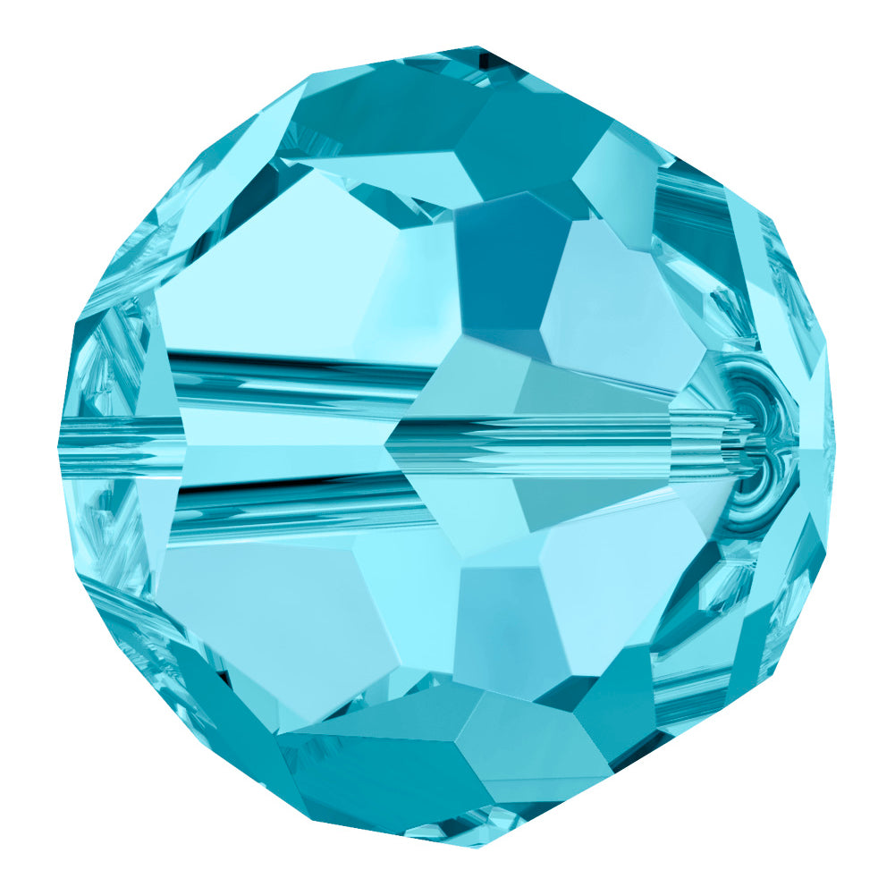 Aquamarine Classic Round Swarovski Rhinestone Beads