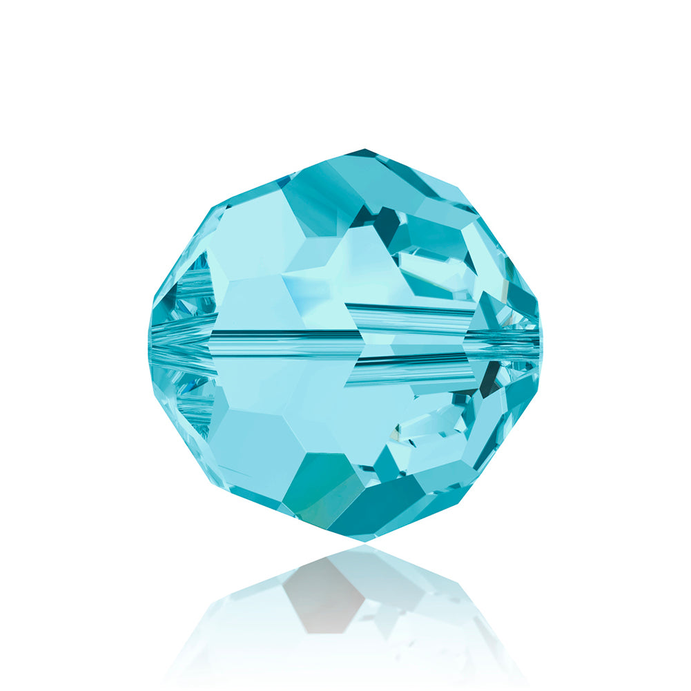 Aquamarine Classic Round Swarovski Rhinestone Beads