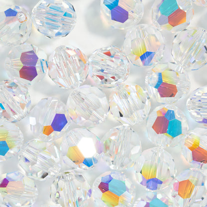 Crystal AB Classic Round Swarovski Rhinestone Beads Folded