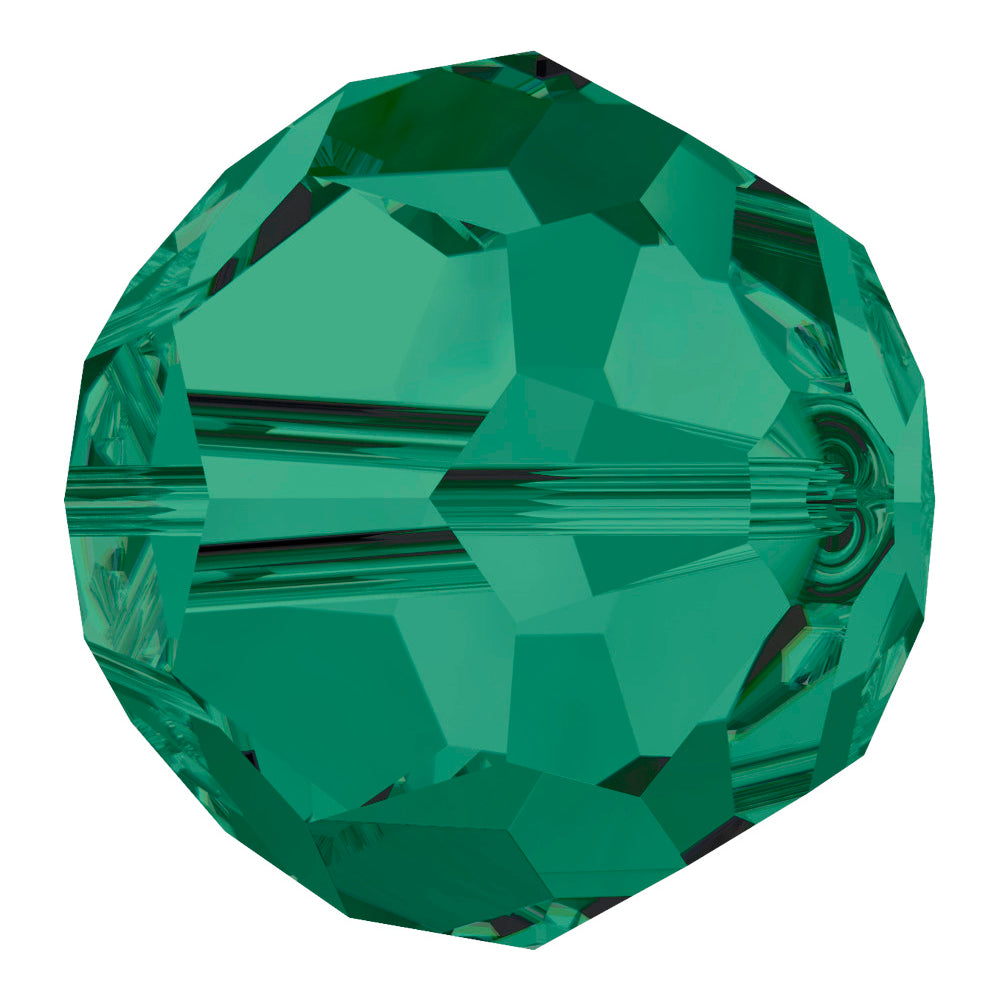 Emerald Classic Round Swarovski Rhinestone Beads Detail