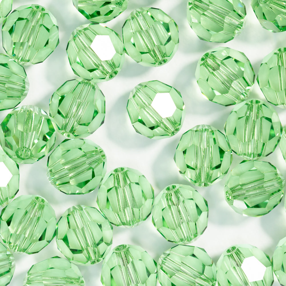Peridot Classic Round Swarovski Rhinestone Beads Folded