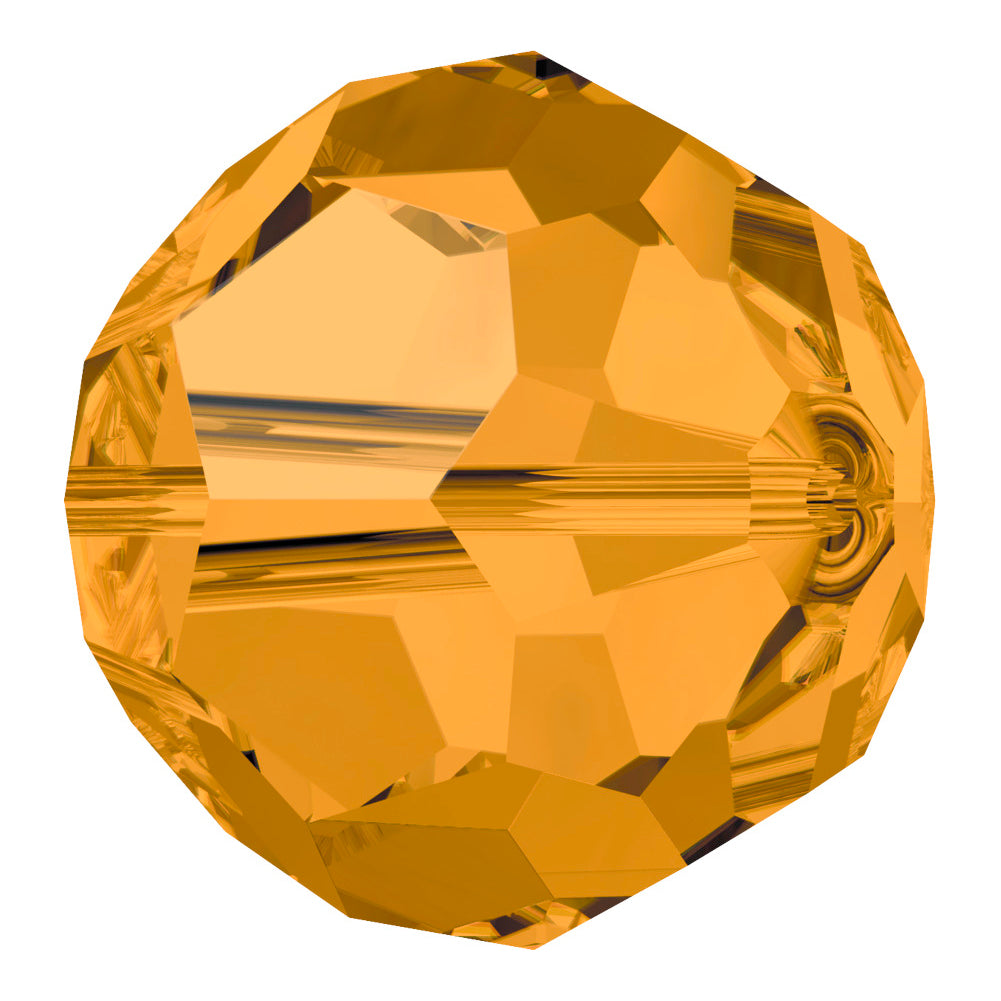 Topaz Classic Round Swarovski Rhinestone Beads - Detail