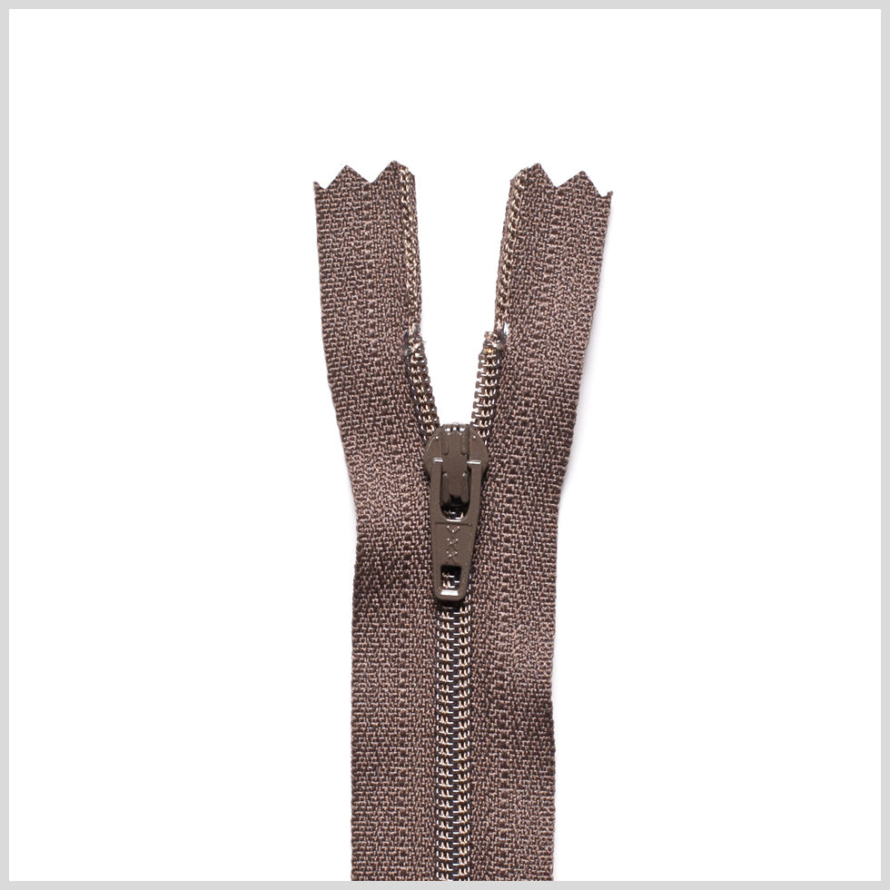 Regular Zipper 9" by YKK - 394 Antique Brown