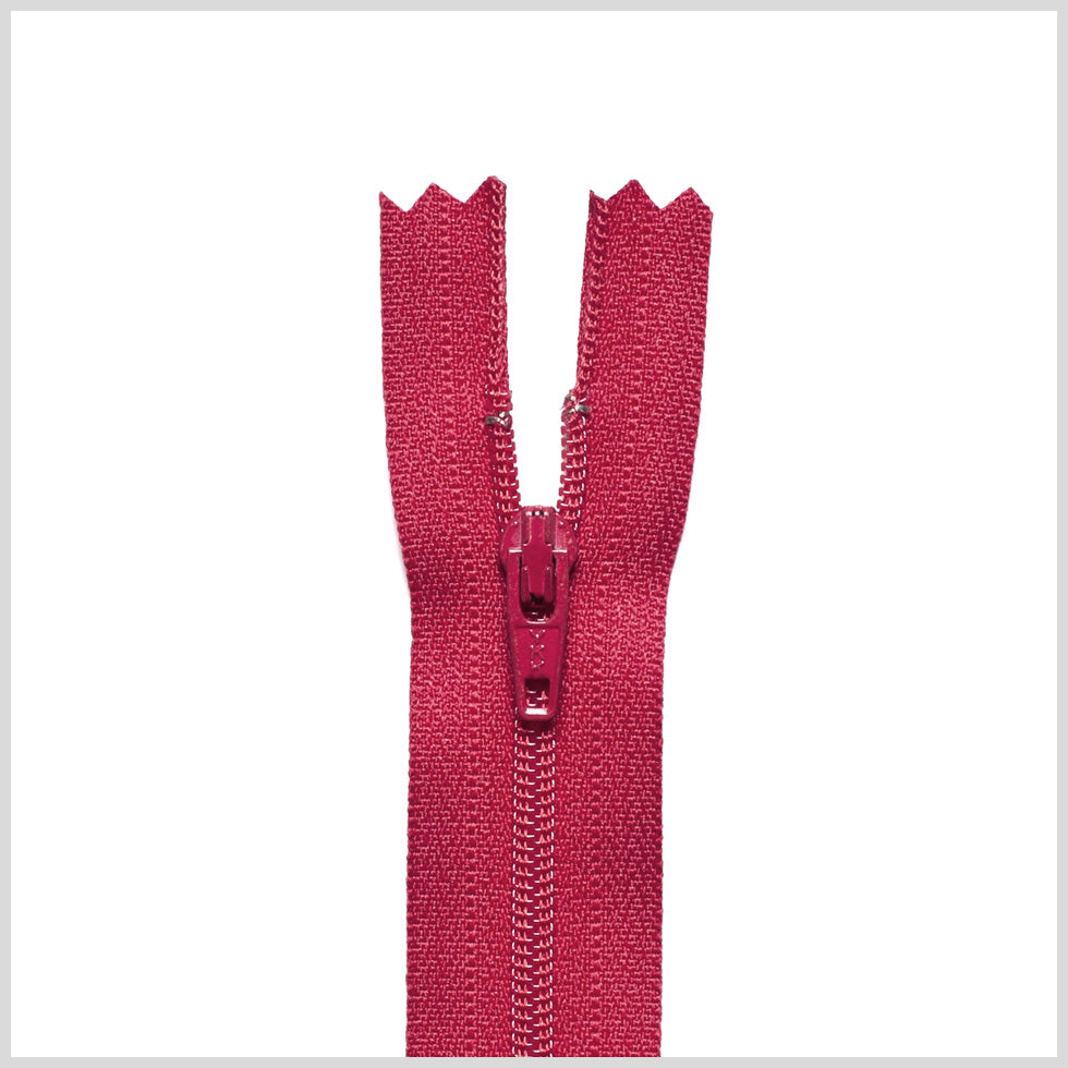 Regular Zipper 9" by YKK - 519 Fire Engine Red