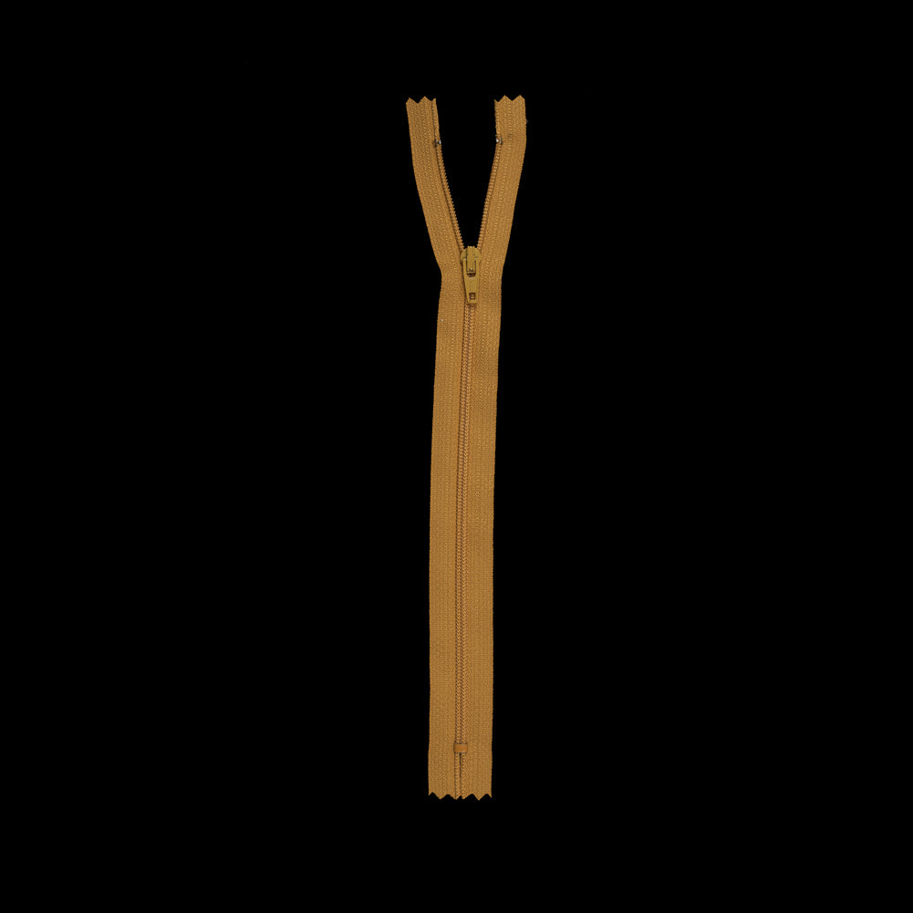 Regular Zipper 9" by YKK - 846 Golden Rod Detail