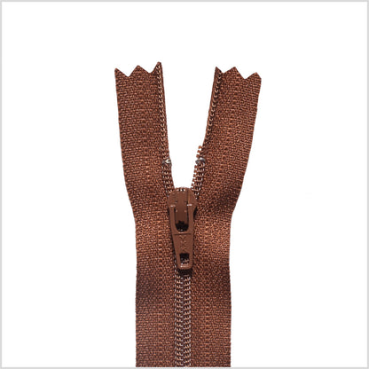 Regular Zipper 9" by YKK - 859 Red Brown