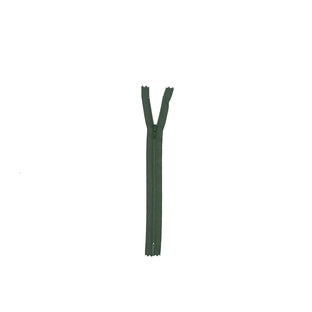Regular Zipper 9" by YKK - 879 Vineyard Green Detail