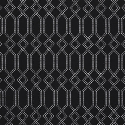 Fusion Connection Geometric Jacquard by Sunbrella - Onyx