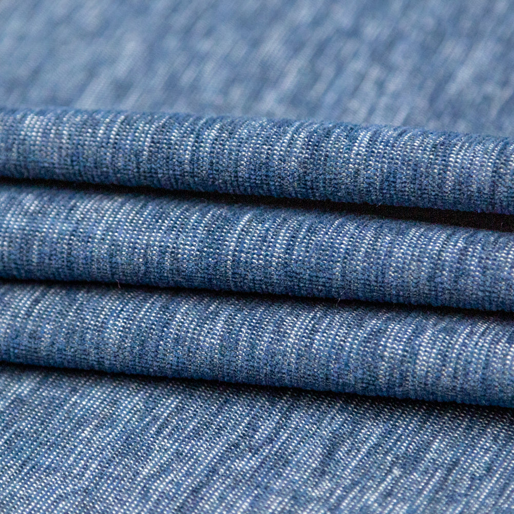 Platform Indoor and Outdoor Chenille Woven by Sunbrella - Indigo Folded