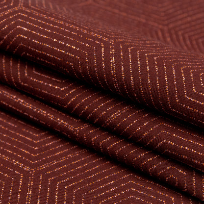 Sunbrella Enrich Ruby Geometric Upholstery Woven Folded