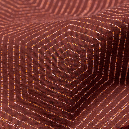 Sunbrella Enrich Ruby Geometric Upholstery Woven Detail