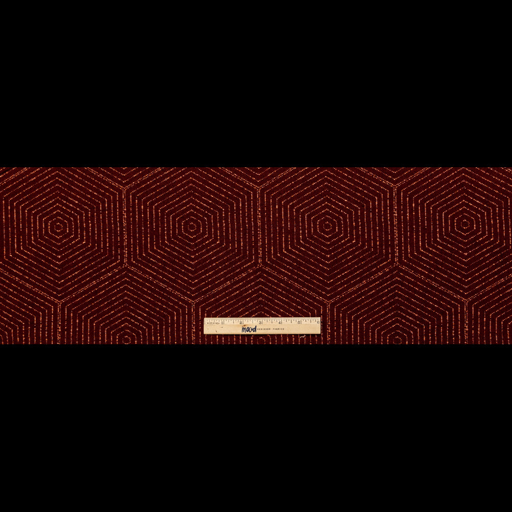 Sunbrella Enrich Ruby Geometric Upholstery Woven Full