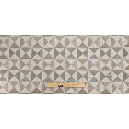 Array Upholstery Woven by Sunbrella - Dune Beige and Gray Geometric Full