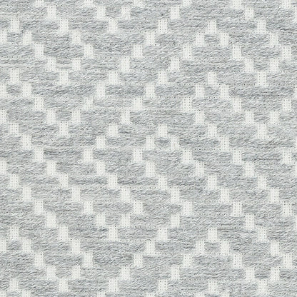 Crete Geometric Fret Jacquard by Sunbrella - Cloud Detail