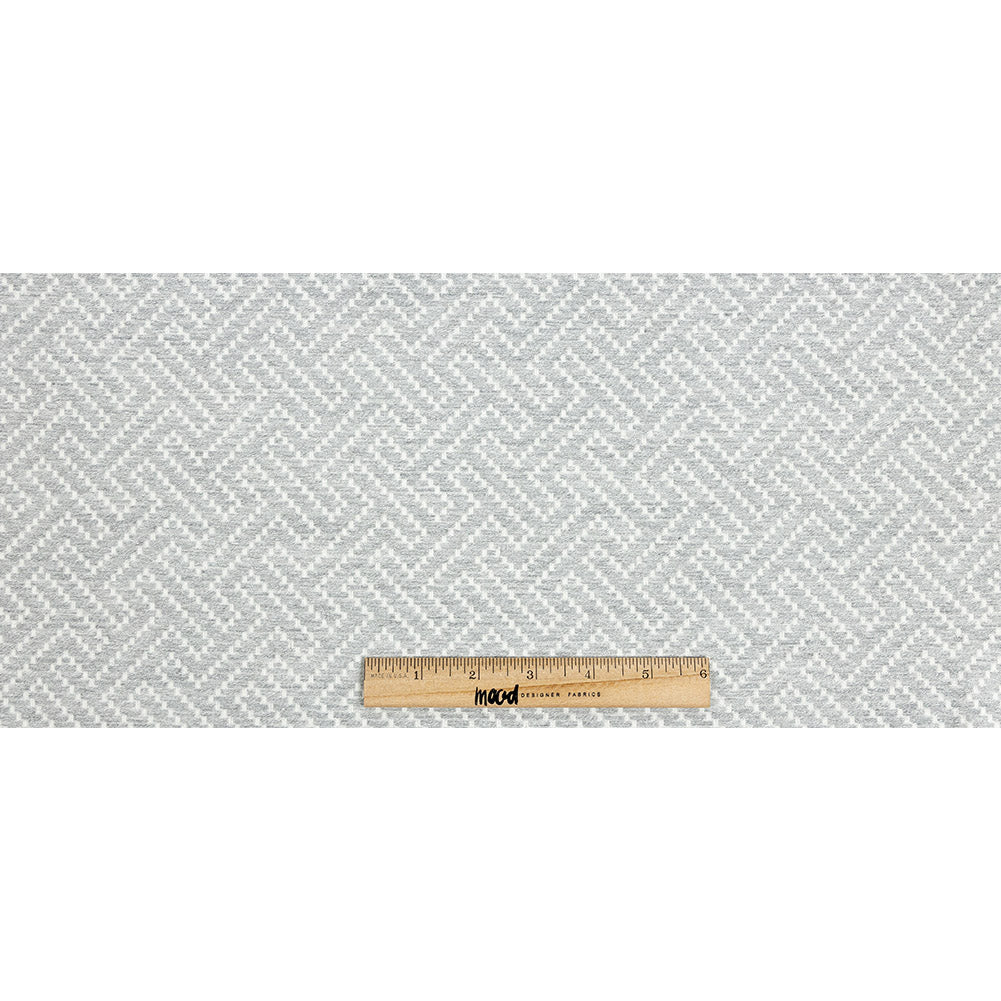 Crete Geometric Fret Jacquard by Sunbrella - Cloud Full