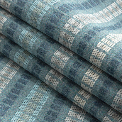 Esti Upholstery Woven by Sunbrella - Lagoon Broken Stripes Folded