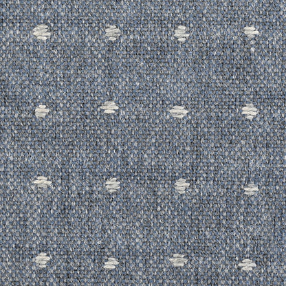 Lure Upholstery Woven by Sunbrella - Denim Blue Polka Dots Detail