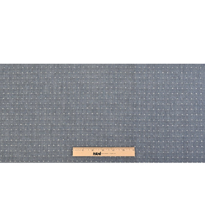 Lure Upholstery Woven by Sunbrella - Denim Blue Polka Dots Full